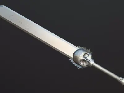 Stygius the Blade of the Underworld Low-poly 3D model