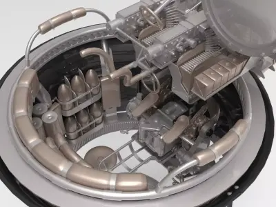 space debris weapon tank 3D model