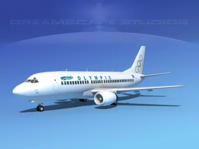 Boeing 737-300 Olympic 3D model