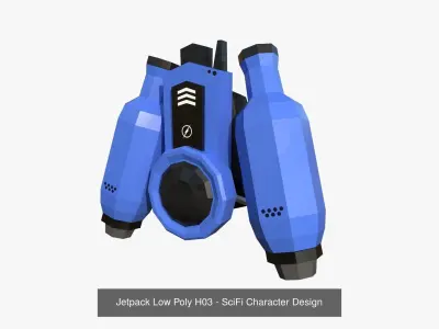 05 Jetpack Low Poly H Collection - SciFi Character Design 