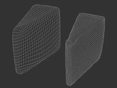  Two Assorted Cheese Wedges Food Models 