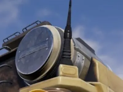 Sci-Fi Antenna Low-poly 3D model