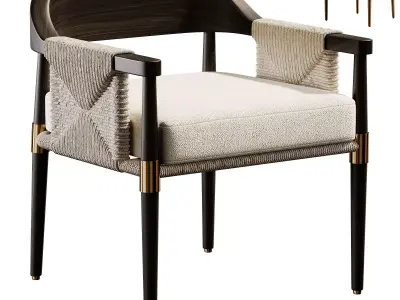 Arteriors Estes Outdoor Dining Chair 3D model