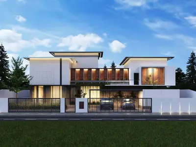 Modern Luxury Villa 3D Model SketchUp  V Ray Ready 3D model