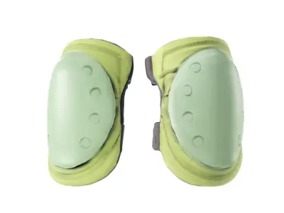 Military knee khaki pads 06 Low-poly 3D model