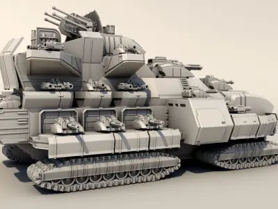Battle Tank 3D print model