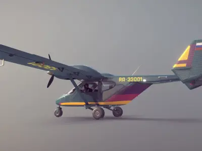 Accord-201 GreenYellow Livery Low-poly 3D model