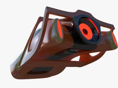 Hover jet car 3D model