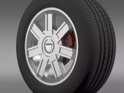 Cadillac Escalade awd 2012 wheel 3D model