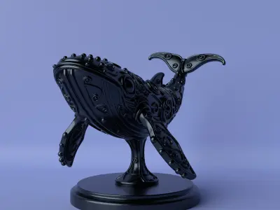 Steampunk Whale 3D print model