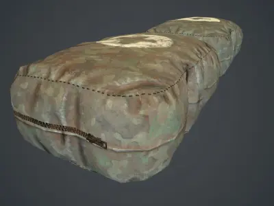 Camouflage First Aid Kit PBR Game Ready Low-poly 3D model