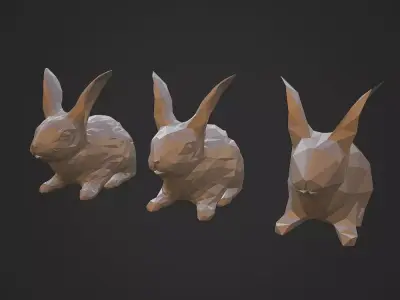 Lowpoly Rabbits rabbit Free low-poly 3D model