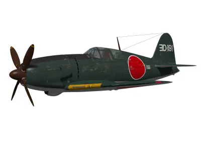 Mitsubishi J2M4 RAIDEN 3D model
