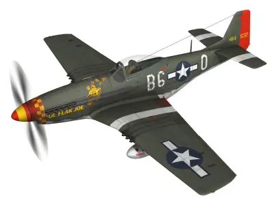 North American P-51D - Ol Flak Joe 3D model