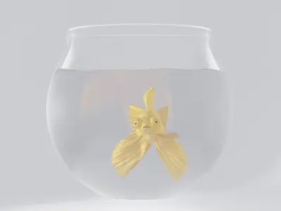 Goldfish aquarium 3D model