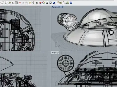 Rick and Morty spaceship 3D model