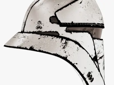 Star Wars Damaged Tank Trooper Helmet 3D model