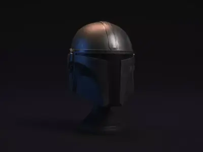 The Mandalorian - bounty hunter - Head Trophy - printable  3D print model