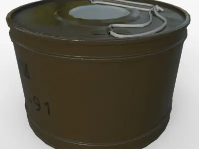 Smoke bomb DM-11 Low-poly 3D model