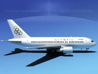 Boeing 767-100 Olympic 3D model