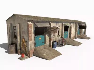 Old Horse Stable 3D model