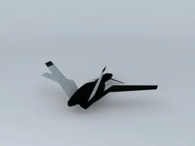 Futuristic jet plane Free 3D model