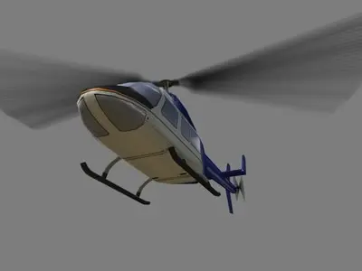 Jet Ranger V1 Helicopter Low-poly 3D model