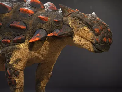 Ankylosaurus Rig asset Low-poly 3D model