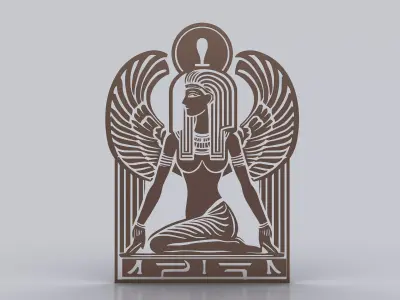 Egyptian Symbols - 058 - Topology Low-poly 3D model