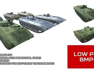 Low Poly BMP2 IFV Low-poly 3D model