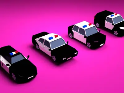 Free Low Poly Vehicles Pack Free low-poly 3D model