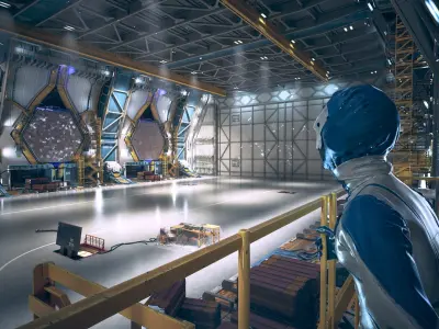 Sci Fi Hangar Interior 3D model purchase