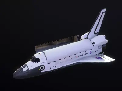 Shuttle Endeavour Low-poly 3D model