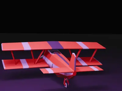 Low-Poly model 5 planes Low-poly 3D model