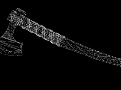 Baltic Viking Battle Axes Low-poly 3D model
