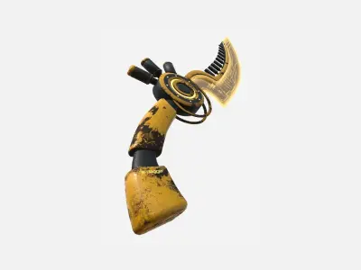 SciFi Dagger A08 Yellow - Sci Fi Weapon Design Low-poly 3D model