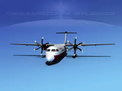 Dehaviland DHC-8 400 Charleston Express 3D model
