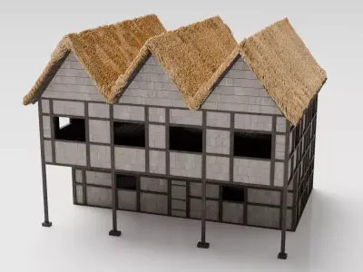 Medieval Tavern Low-poly 3D model