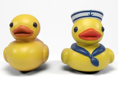 Ducklings Low-poly 3D model