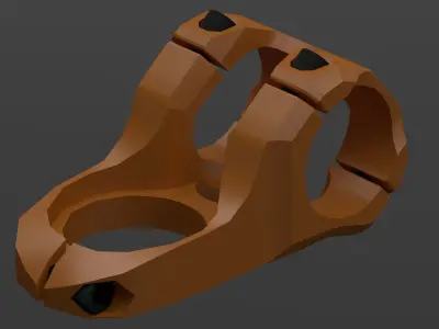 Realistic Bicycle Stem Part 3D model