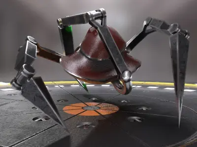 Crab Droid Low-poly 3D model