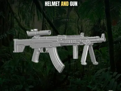 Jungle Assassin Kit for action figures 3D print model