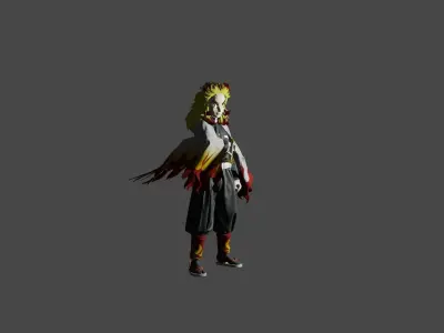 demon slayer kyojuro rengoku 3D model