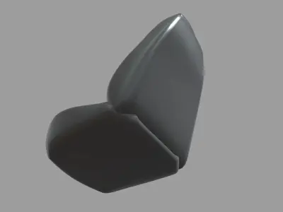 Car Seat 021 Low-poly 3D model