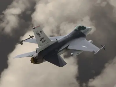 F16C USA Low-poly 3D model
