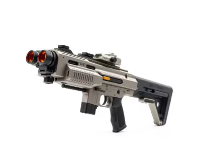 Tactical Blaster Rifle model pack Low-poly 3D model