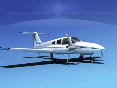 Piper PA-44-180 Seminole V04 3D model