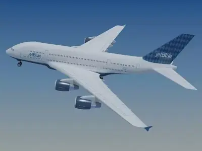 JetBlue Airlines Airbus A380 3D model