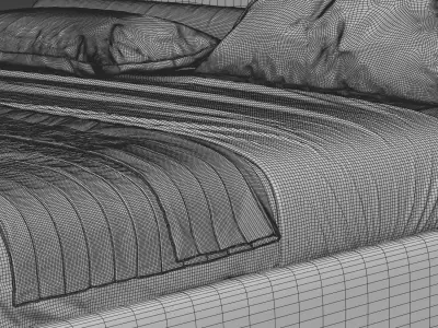 Stone Bed - Bedroom Set 3D model