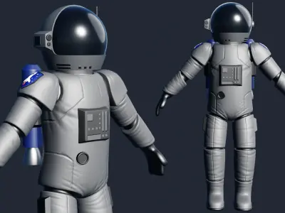 Stylized Astronaut - Rigged - Blender 3D model